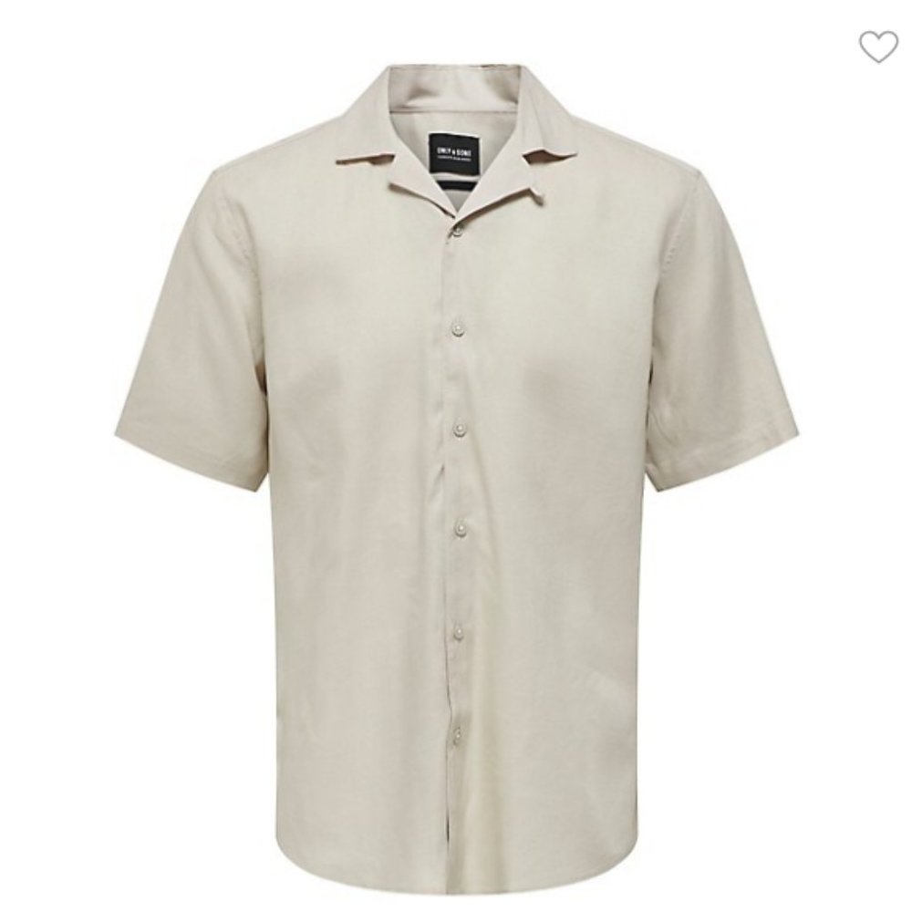 Only & Sons Notch Collar Short-Sleeve Shirt